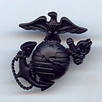 E. Black Service Officer Cap Device