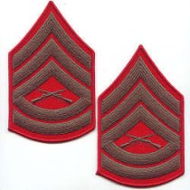 F Gunnery Sergeant (GySgt) Alphas Chevrons