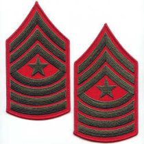 J Sergeant Major (Sgt Maj) Alphas Chevrons