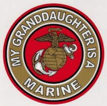 D - ″MY GRANDDAUGHTER IS A MARINE″ DECAL