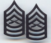 G. Master Sergeant (MSgt) Black Metal Chevrons