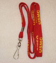 Red "J" Hook USMC Lanyard