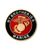 "MY BROTHER IS A MARINE" LAPEL PIN